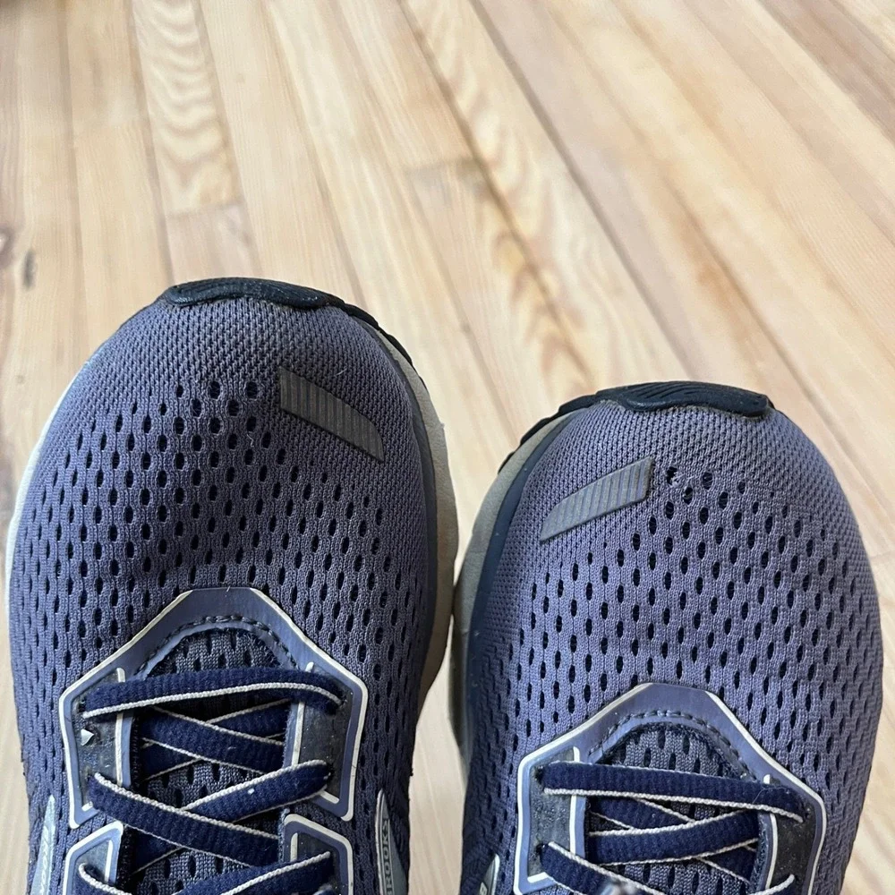Brooks Ghost 12 Running Shoes Womens 7.5 Purple Gray Mesh DNA LOFT Sneakers